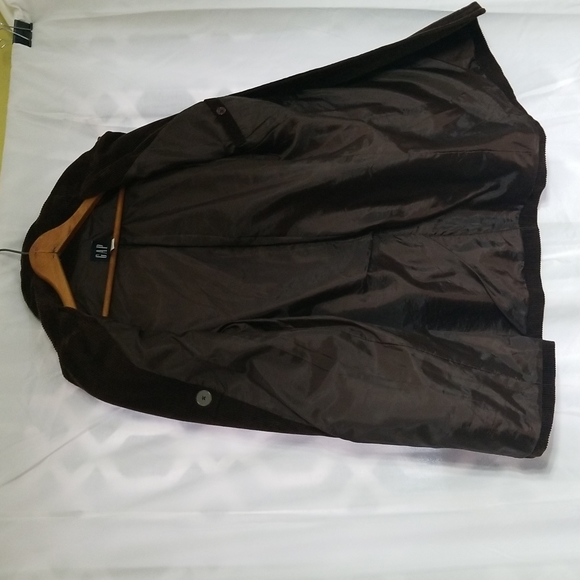 Gap corduroy double breasted jacket. Size small, mocha color. Pockets - Picture 2 of 3